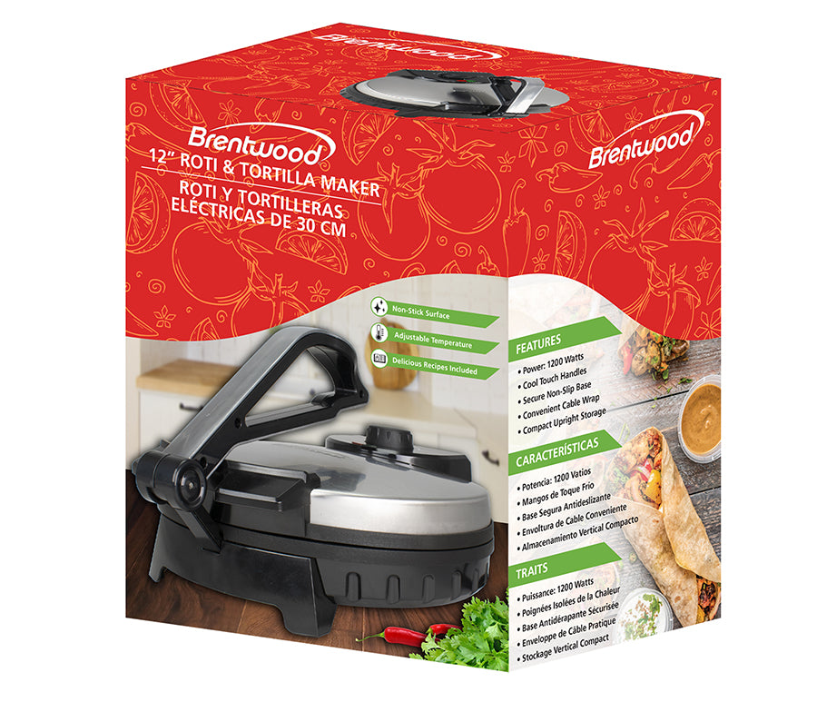 12" Non-Stick Electric Roti & Tortilla Maker