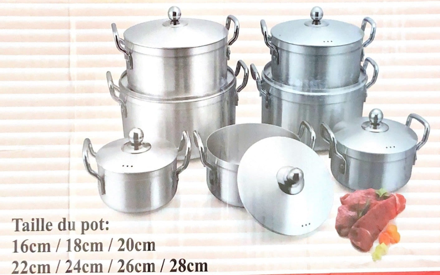 14 PC Aluminum Pot Set