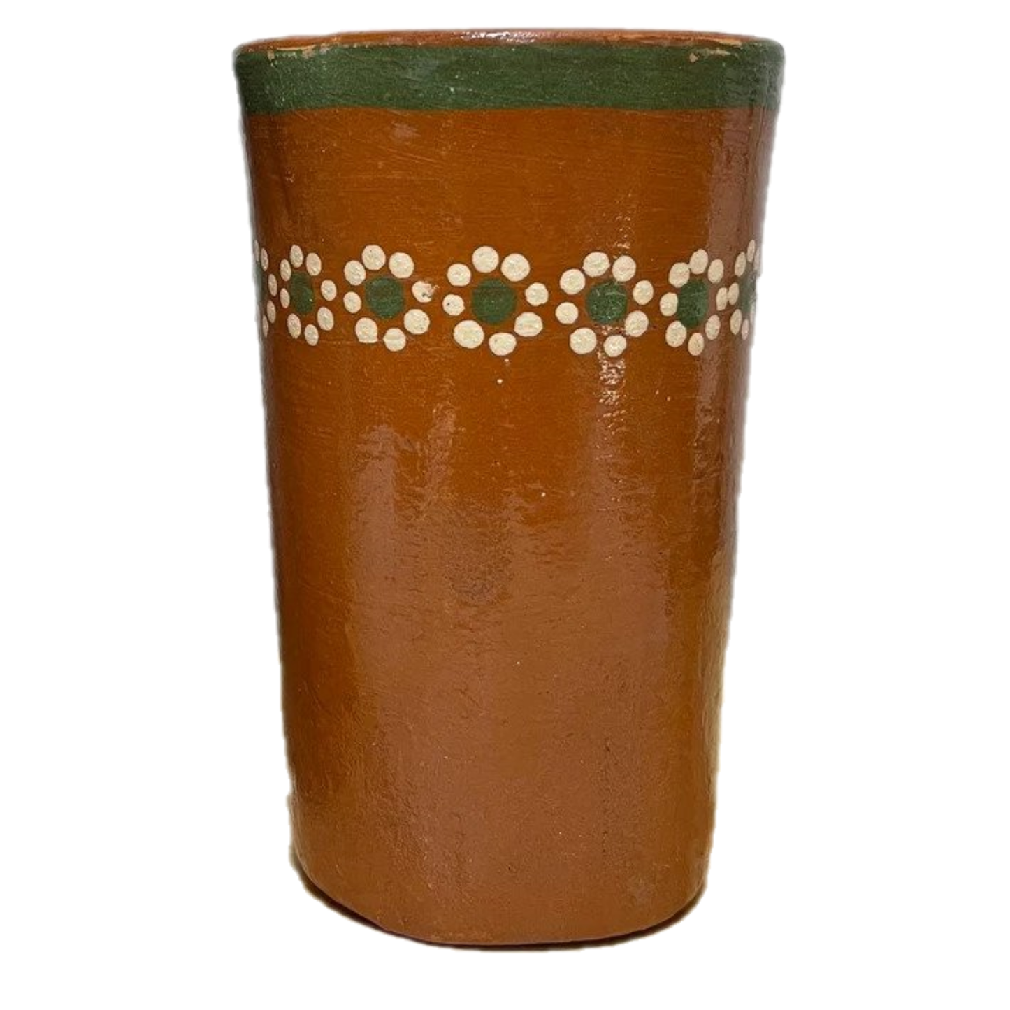 4 PC Brown Handmade Clay Tumblers Mug Set