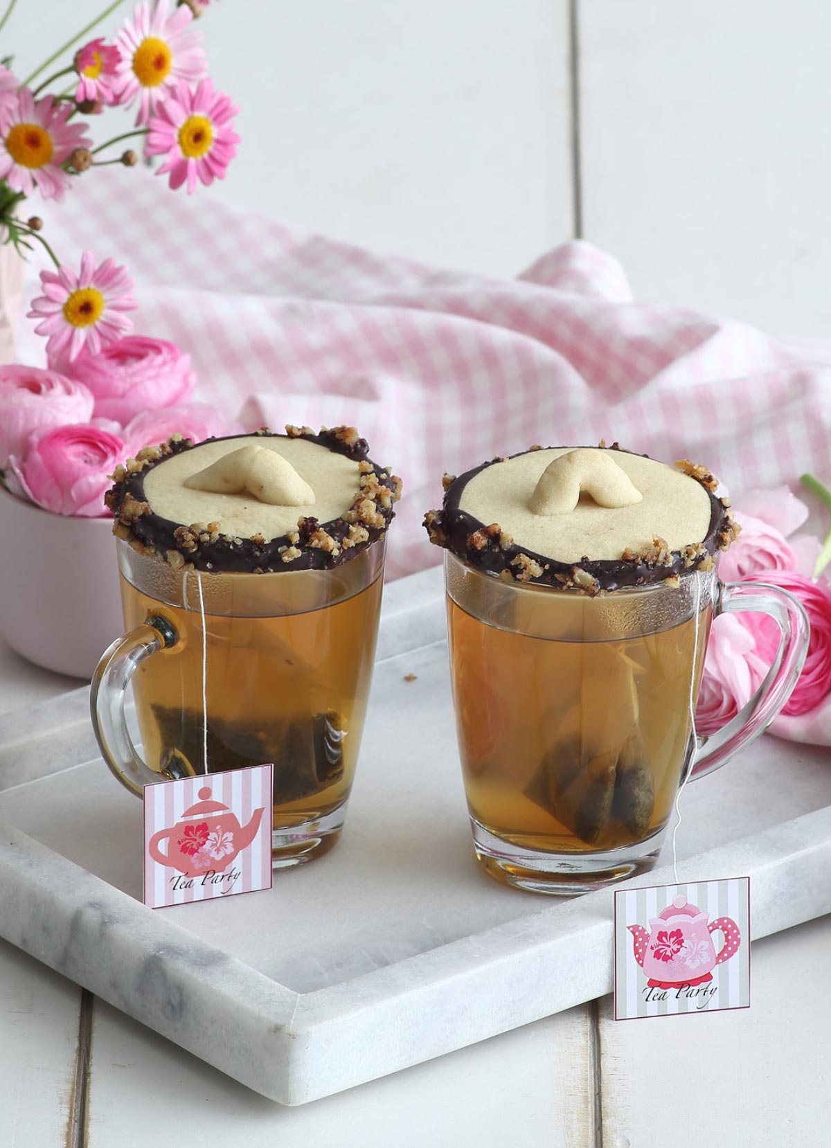 6 PC Clear Mug Set With Handle