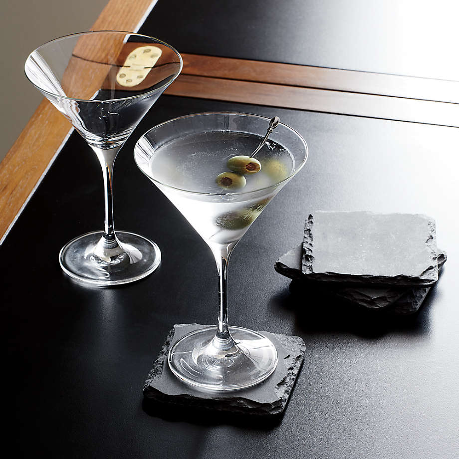 6 PC 9 Oz Cristar Martini Goblet Glasses