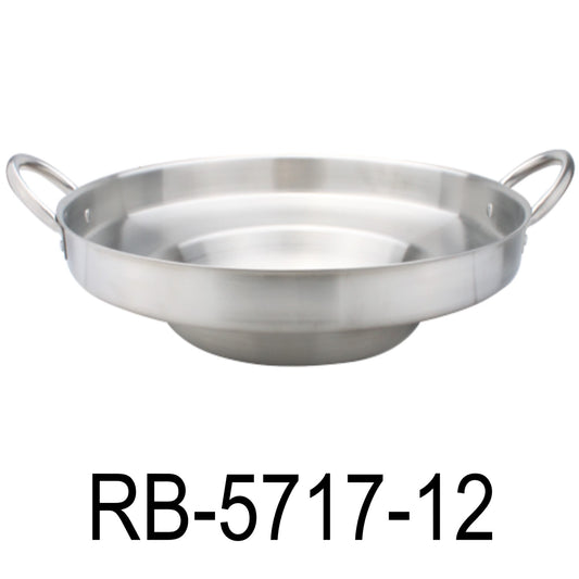 23" Silver High Concord Stainless Steel Comal Cazo