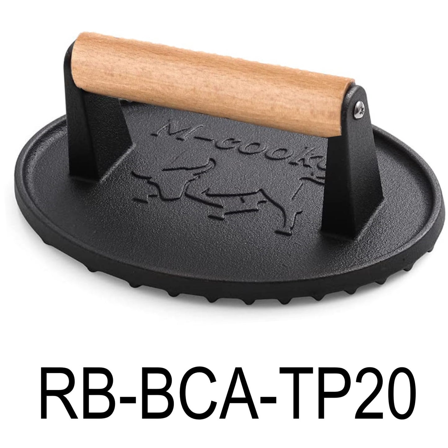 7.5" Round Cast Iron Old School Meat Pressure