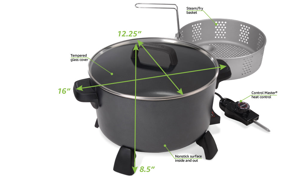 Presto 10 QT Kitchen Kettle XL Steamer Multi-Cooker