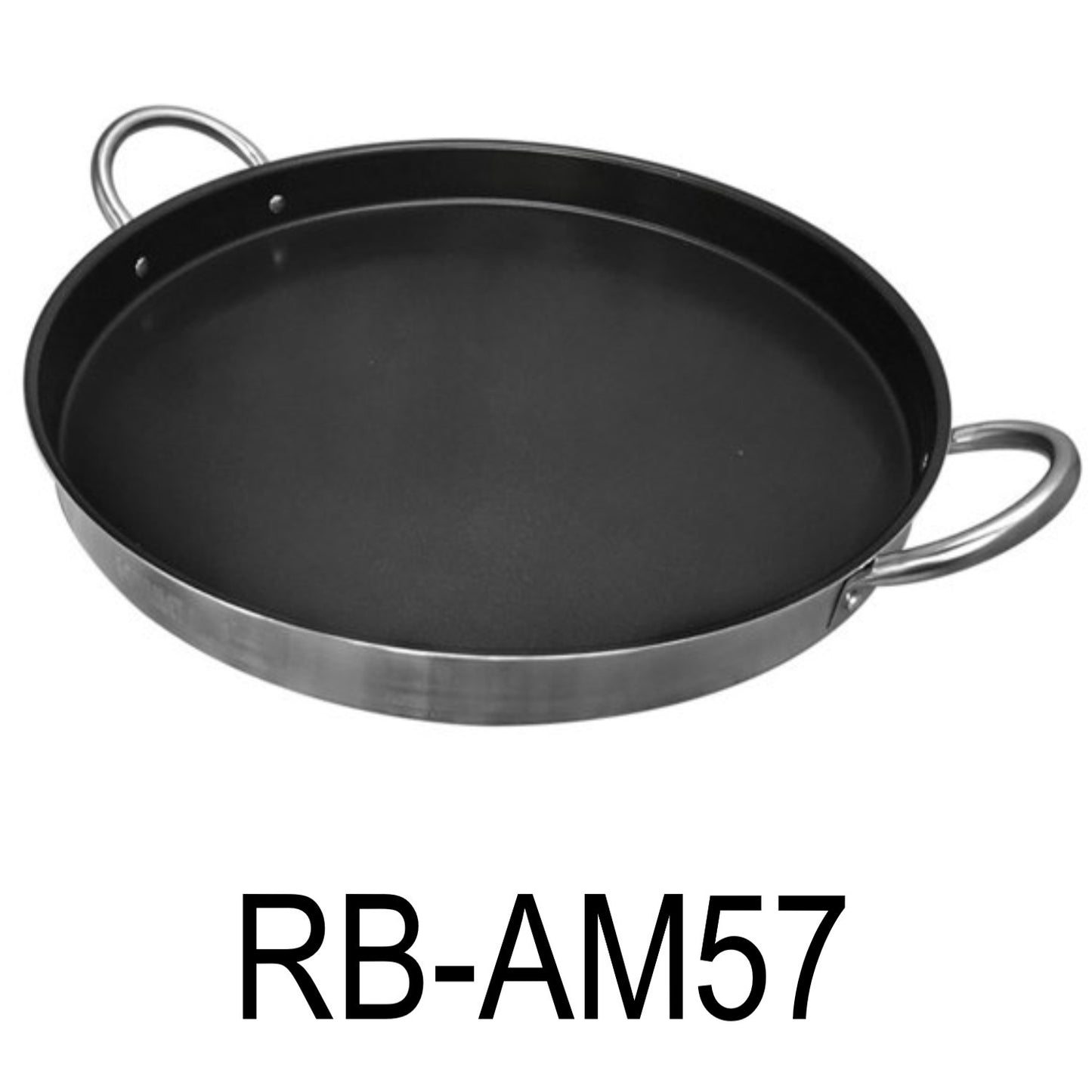 57cm Comal Round Non-Stick Flat Bottom