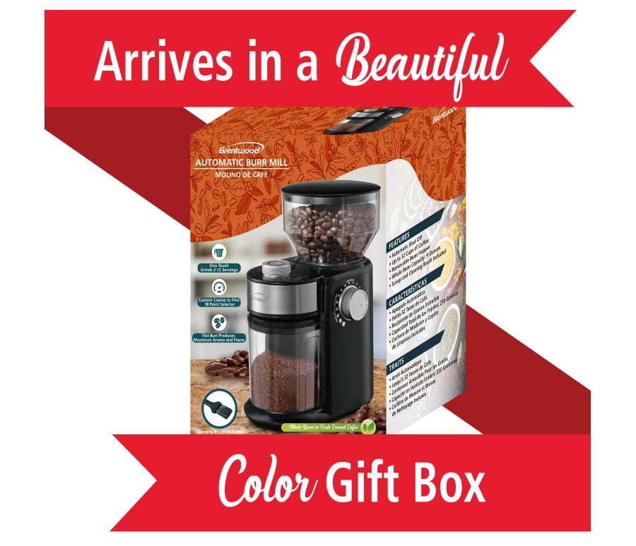 8 Oz Brentwood Automatic Burr Coffee Bean Grinder Mill