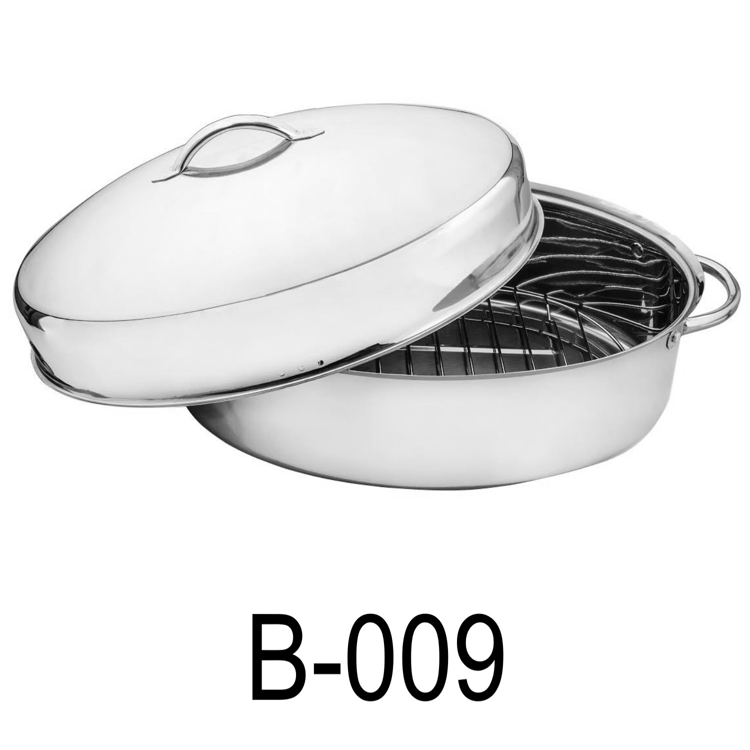 18 Stainless Steel Oval Turkey Roaster With Rack & Lid – R & B Import