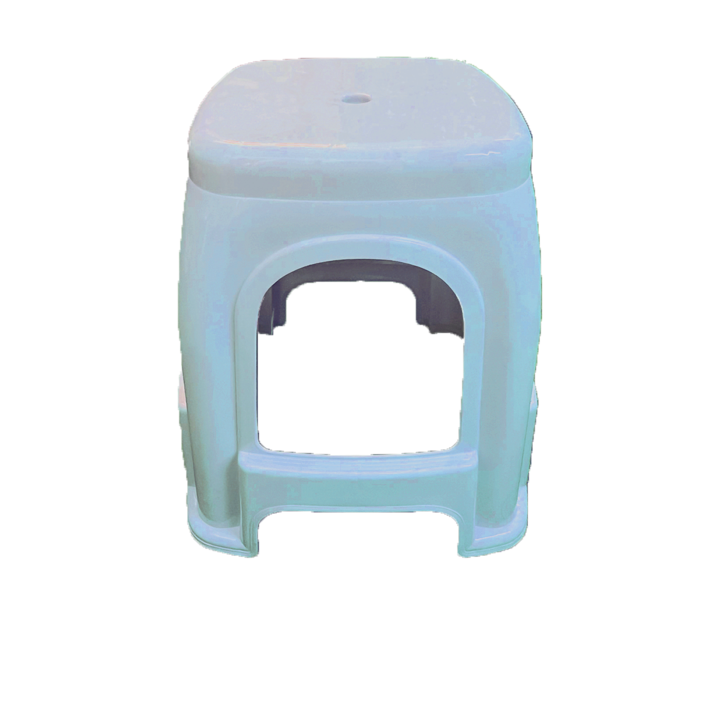Aqua Blue Plastic Stool