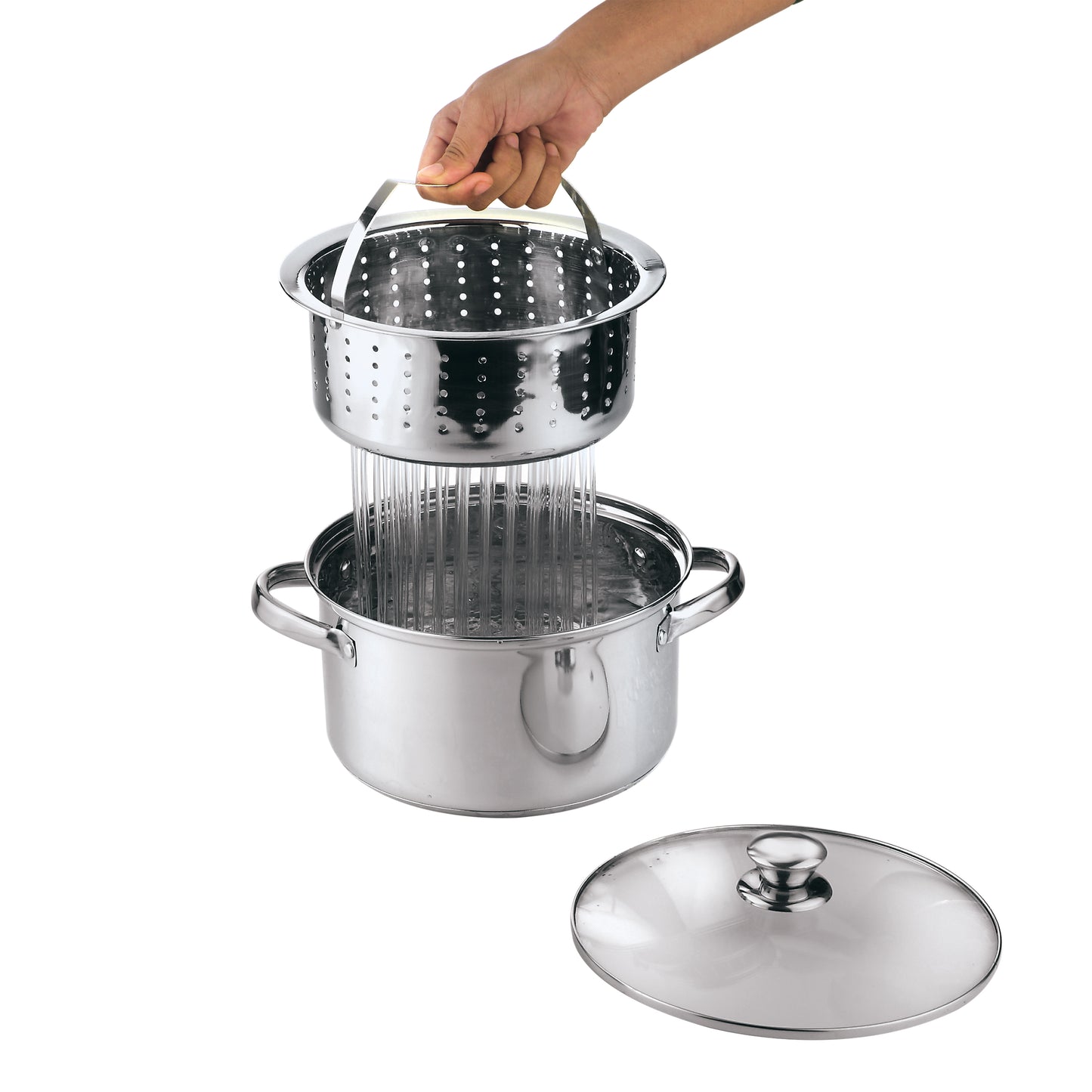 20cm Stainless Steel 2 Tier Layer Steamer
