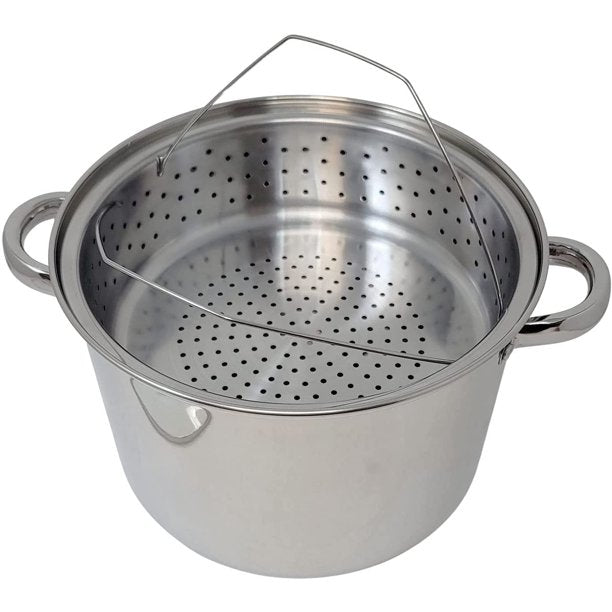 8 QT Stainless Steel 2 Tier Layer Steamer