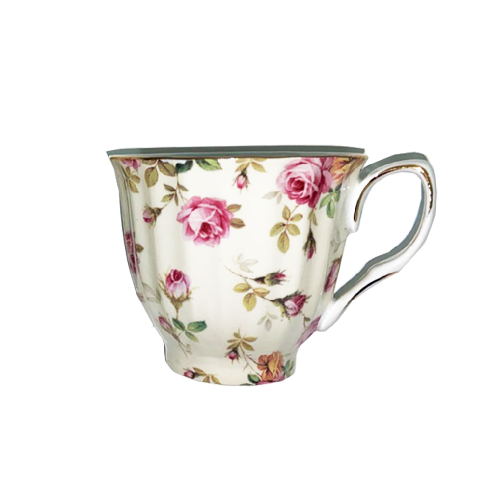 12 PC Pink Rose Design Tea Set