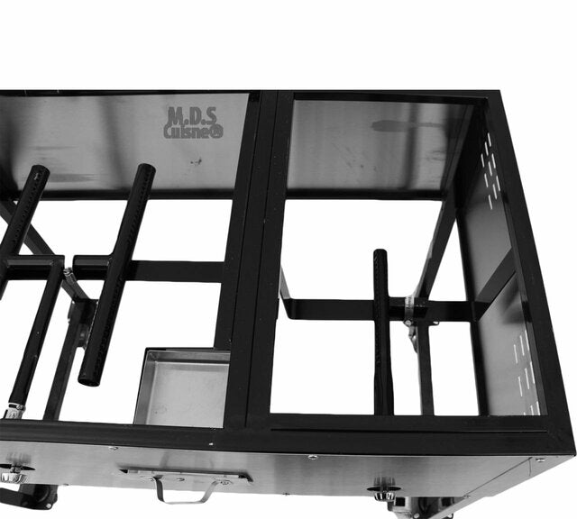 Stainless Steel Taco Cart With 3 Warmer Chafer