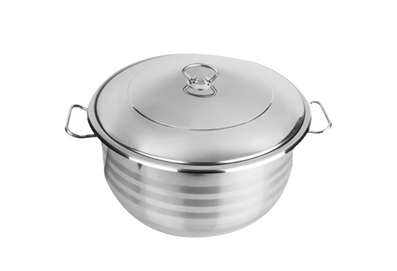 22 QT Stainless Steel 18/10 Induction Low Pot