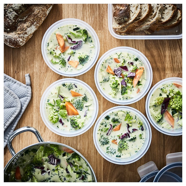 10 PC Plastic Round Food Storage Set-Red