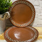 18cm Brown Round Clay Plate