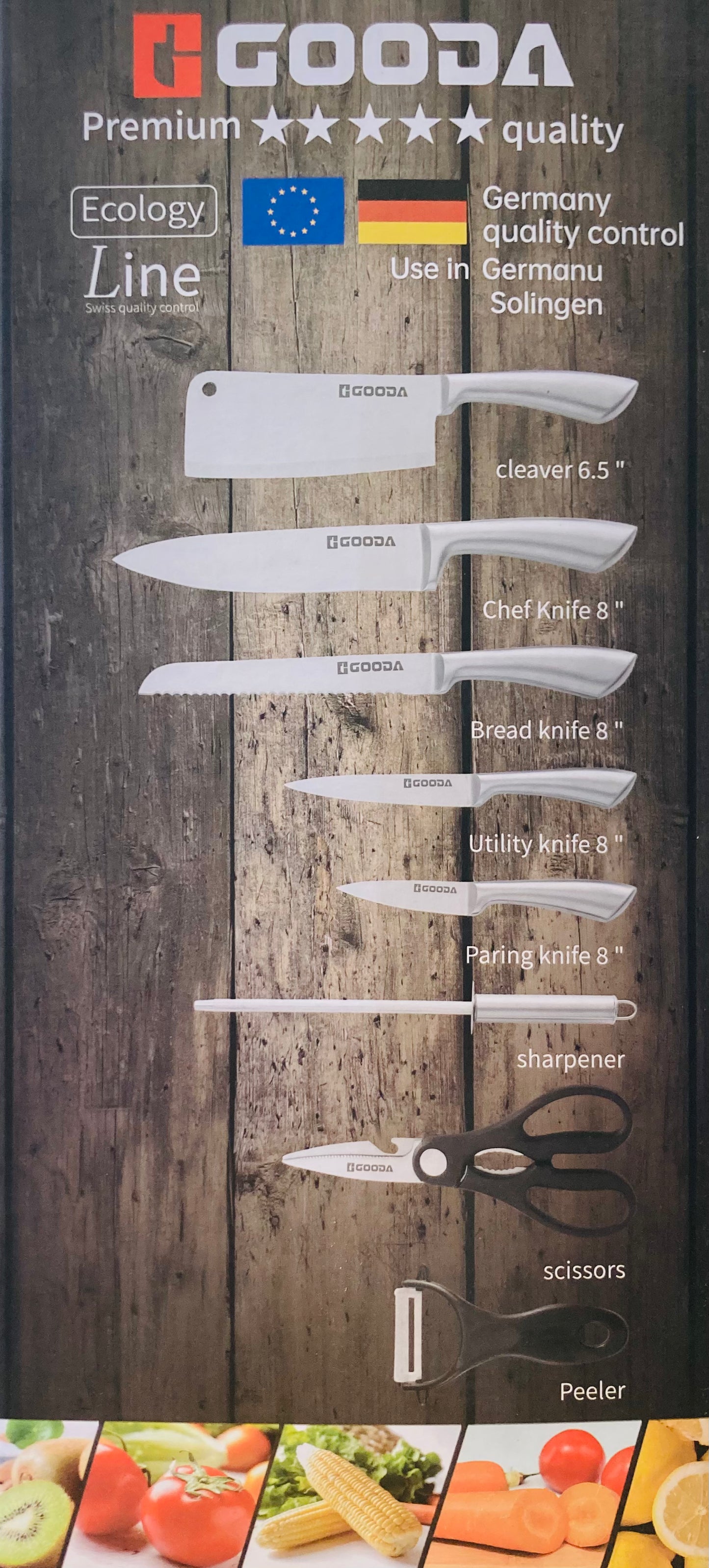 9 PC Professional High Quality Knife Set