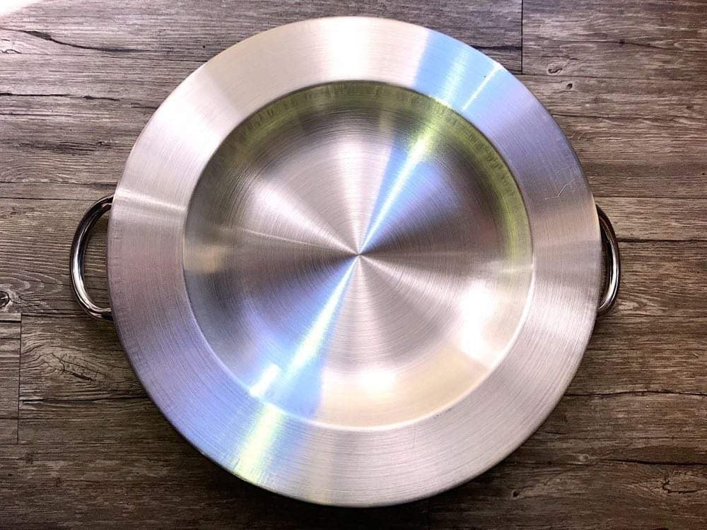 52cm Black Heavy Duty Stainless Steel Convex Comal