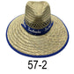 Blue Los Angeles Print Straw Hat / Sun Hat / Wide Brim Summer Lifeguard / Beach Outdoor Travel Hat