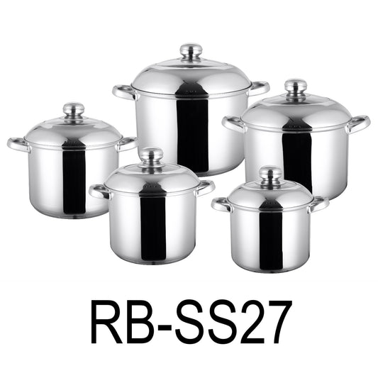 10 PC Stainless Steel Cookware Set