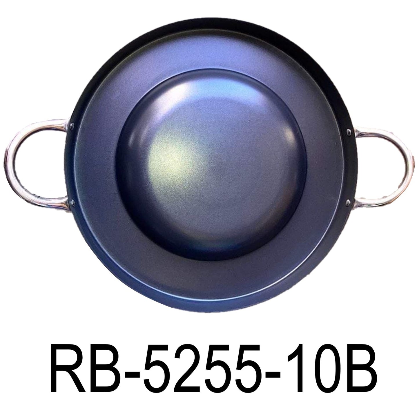 52cm Black Heavy Duty Stainless Steel Convex Comal