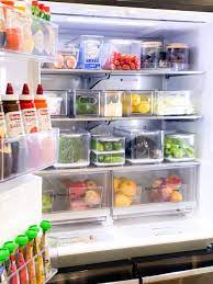 2 Section Fridge Bin Organizers With Handle