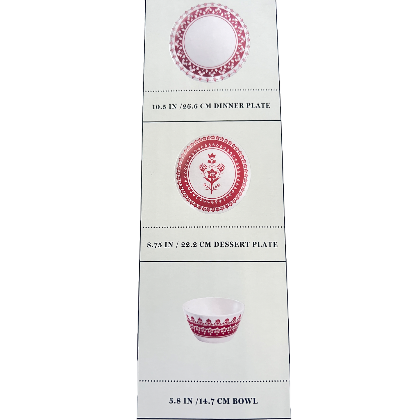 12 PC Martha Stewart  Bamboo Fiber Dinnerware Set- Red