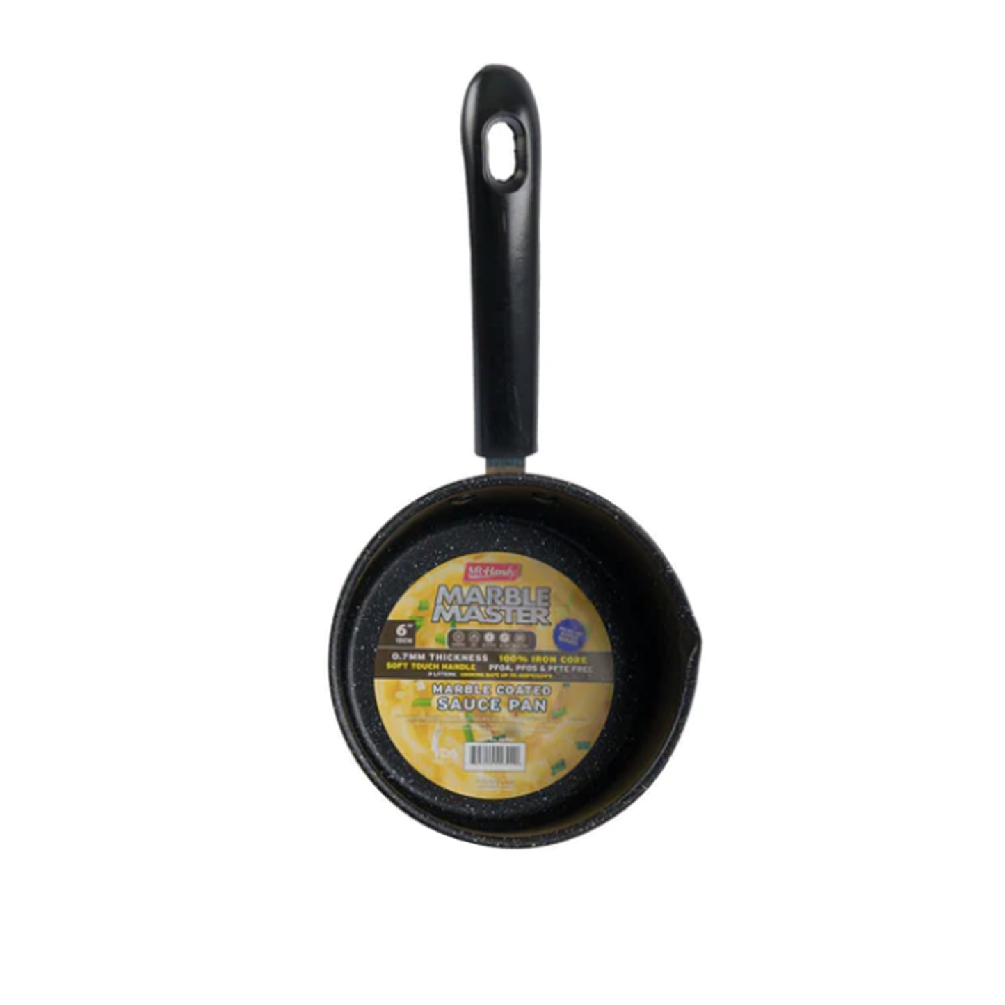 6" Marble Coated Nonstick Sauce Pan-Brown