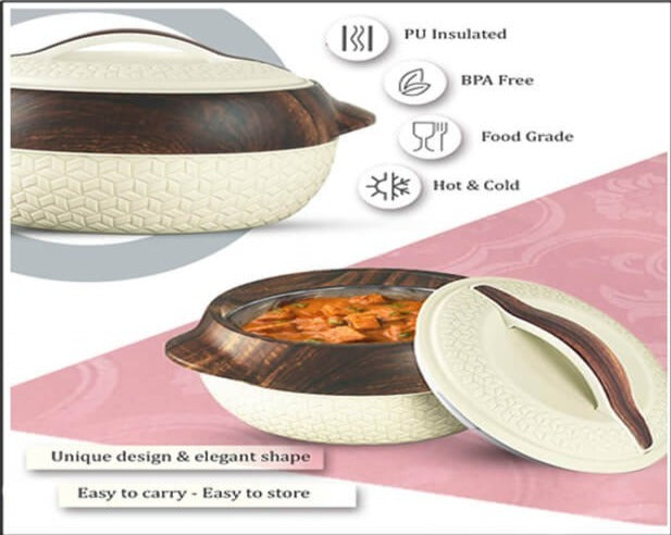 1.5L Brown Marble Hot Pot Casserole