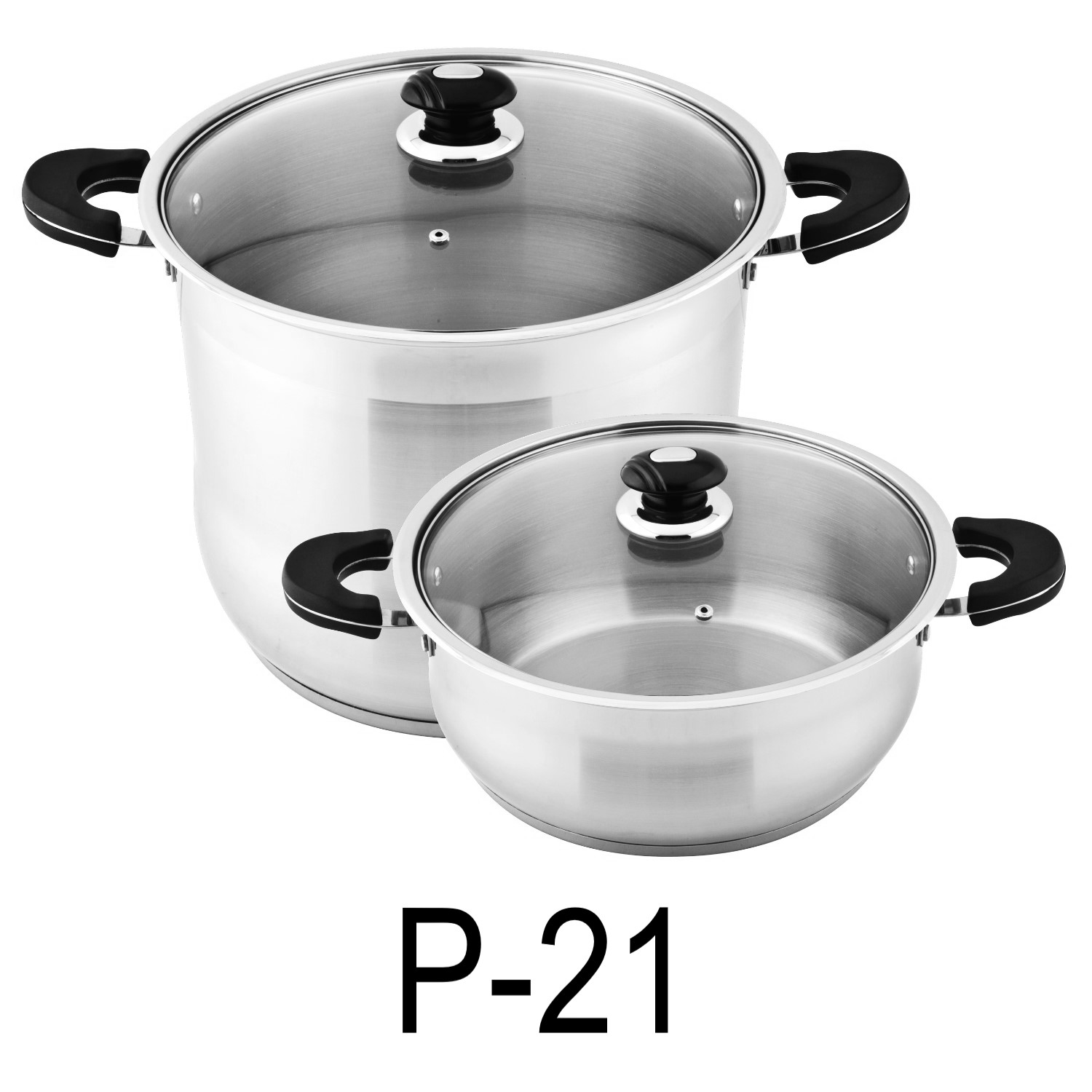 4 PC Stainless Steel Induction 18/10 Stockpot & Low Pot – R & B Import