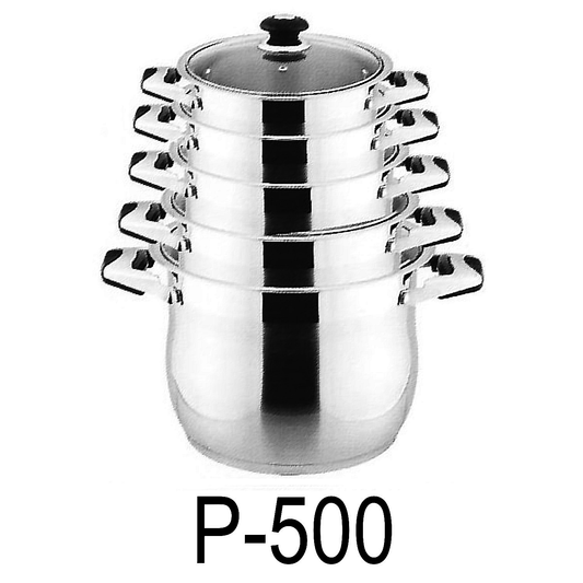 10 PC Induction Stainless Steel Cookware Set With Glass Cover