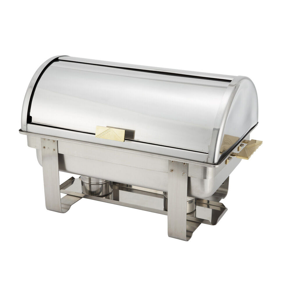 8 QT Stainless Steel Chafing Dish with Roll Top