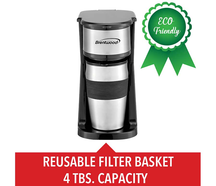 Portable Single Serve Coffee Maker With 14oz Travel Mug