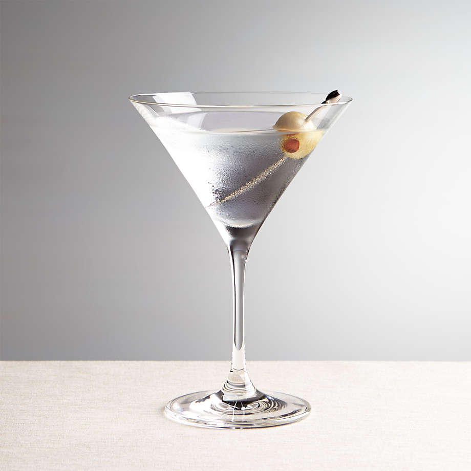 6 PC 9 Oz Cristar Martini Goblet Glasses