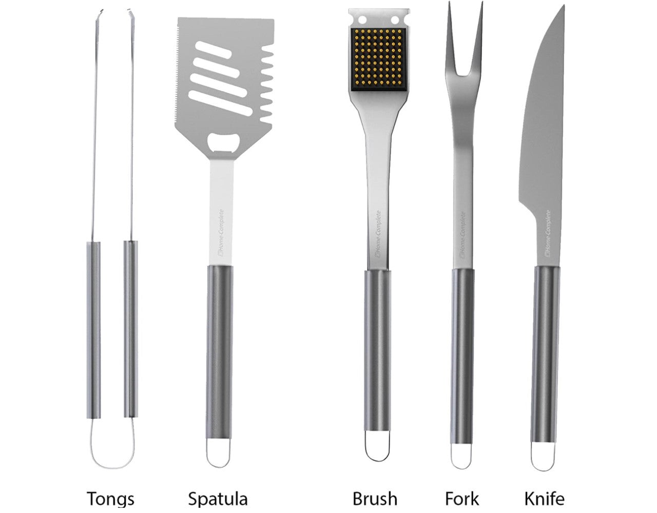 6 PC Stainless Steel Cooking Utensils Set - BBQ Grill Accessories with Aluminum Case