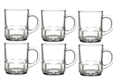 6-Piece BlinkMax Glass Mugs