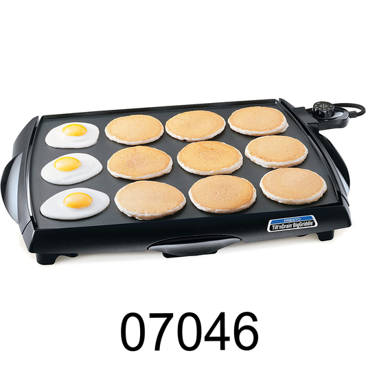 Presto Tilt' n Drain Big Cool-Touch Electric Griddle (Free Gifts: Spoon & Pepper Spice)