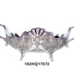 Decorative Silver Fruit Bowl, Ornate Filigree Design, Metal with Handles, Footed Centerpiece, Peacock Pattern