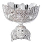 Decorative Footed Fruit Bowl, Silver, Ornate Filigree Design, Pedestal Compote, Centerpiece Display