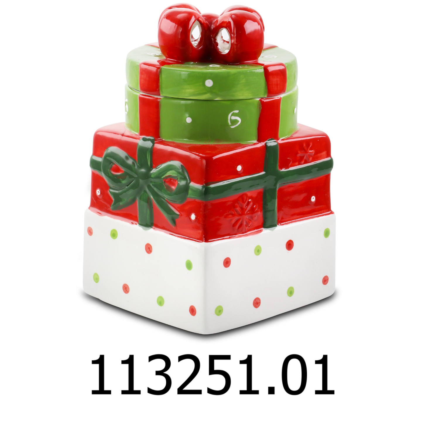 Christmas Estate Stoneware Cookie Jar