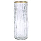10" Gold Rim Glass Vase