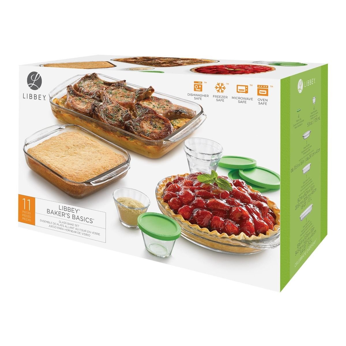 11 PC Libbey Baker’s Bassic Glass Bake Set