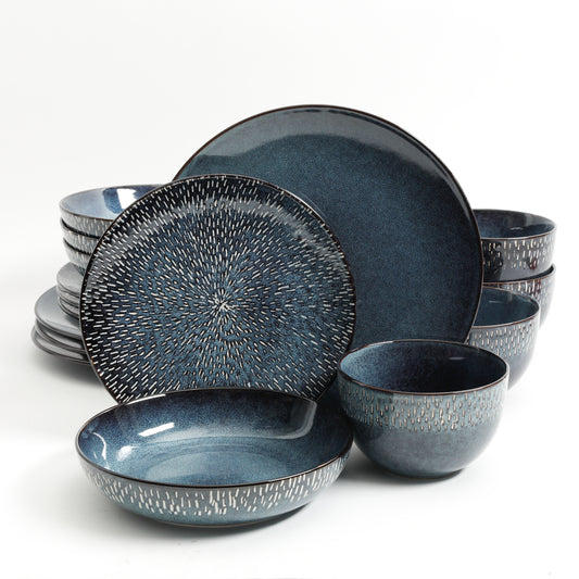 MATISSE 16 PC DINNER SET COBALT COLOR