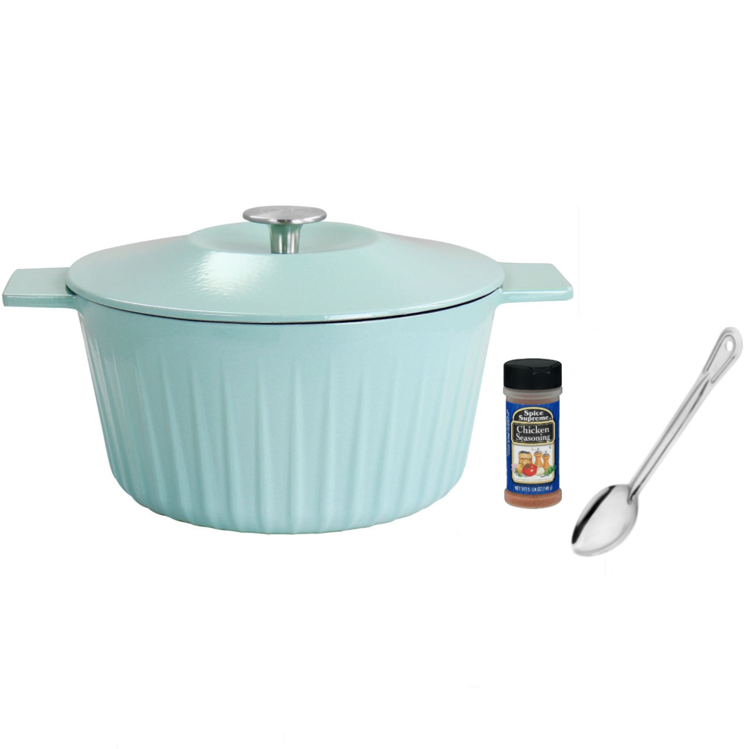 Martha by Martha Stewart 5 qt Enameled Cast Iron Dutch Oven w/Lid - Bay Leaf