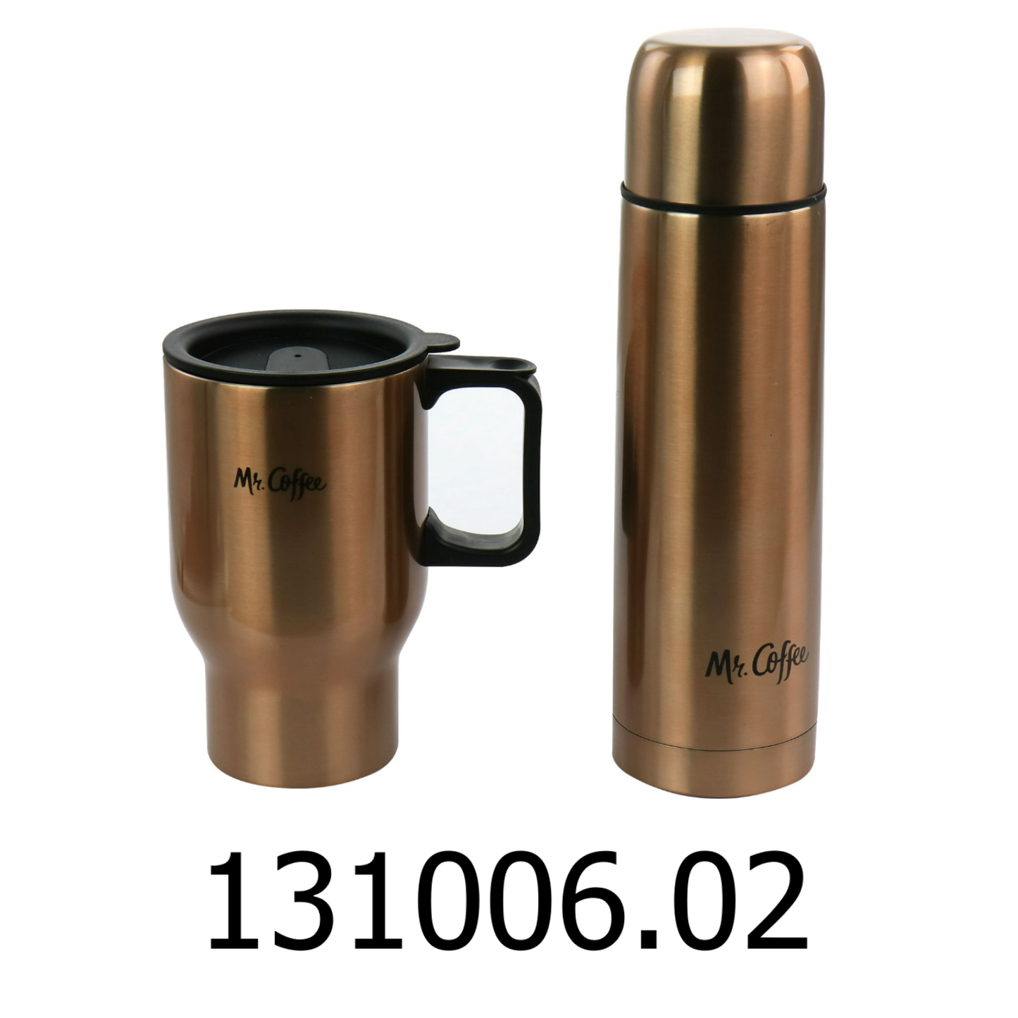 Mr. Coffee 2 PC Copper Thermal Bottle & Travel Mug