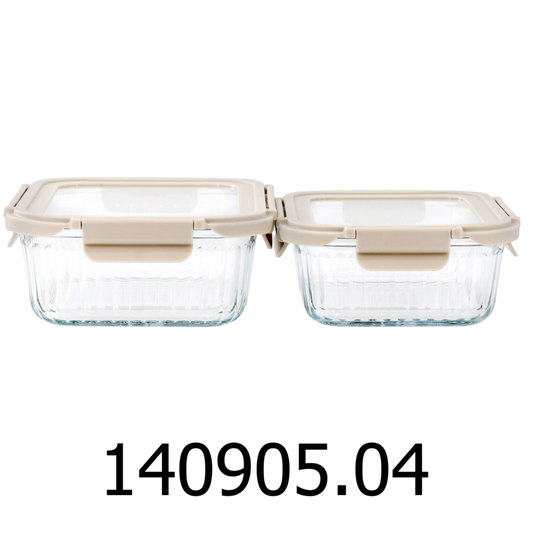 4 PC Martha Stewart Borosilicate Glass Food Storage Container Set