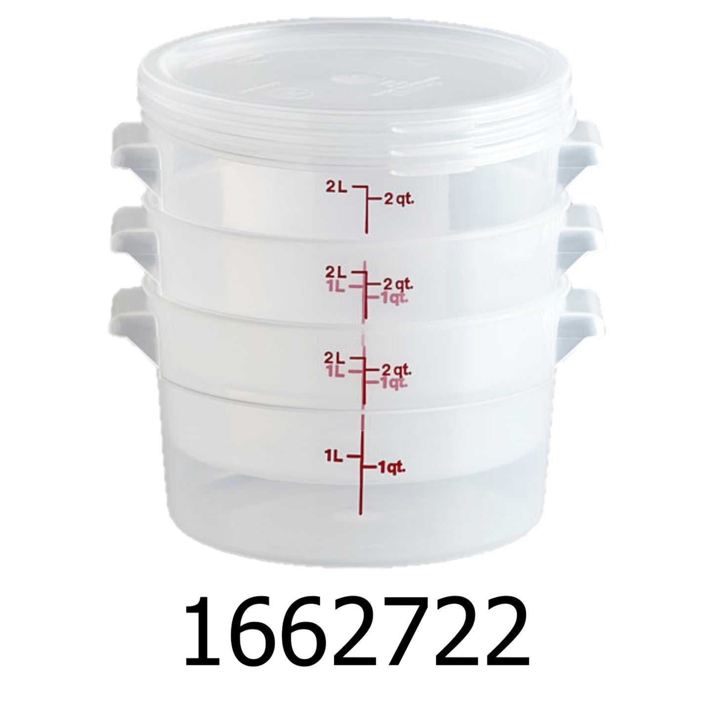 2 QT Food Storage Containers with Lids (Set of 4)