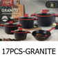 17 PC Granite Professional Cookware Set