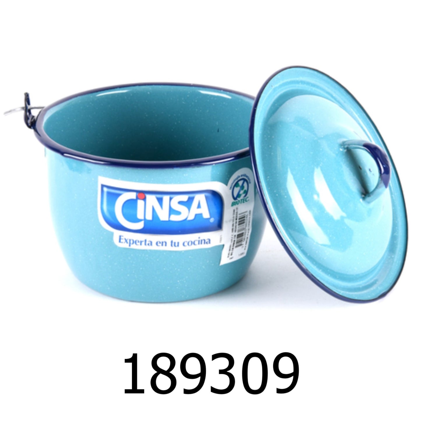 1.5 QT Cinsa Enamel Convex Pot