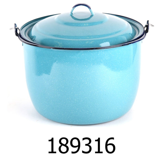 10 QT Cinsa Enamel Steel Convex Pot