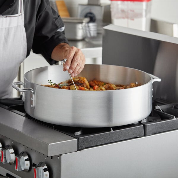 20 QT Induction Aluminum Brazier with Cover